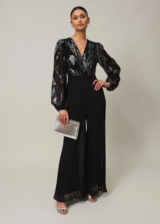 Women Phase Eight Jumpsuits Althea Wide Leg Jumpsuit Black