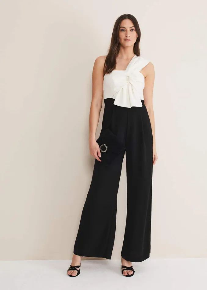 Women Phase Eight Jumpsuits Amethyst Bandeau Jumpsuit Oysterblack
