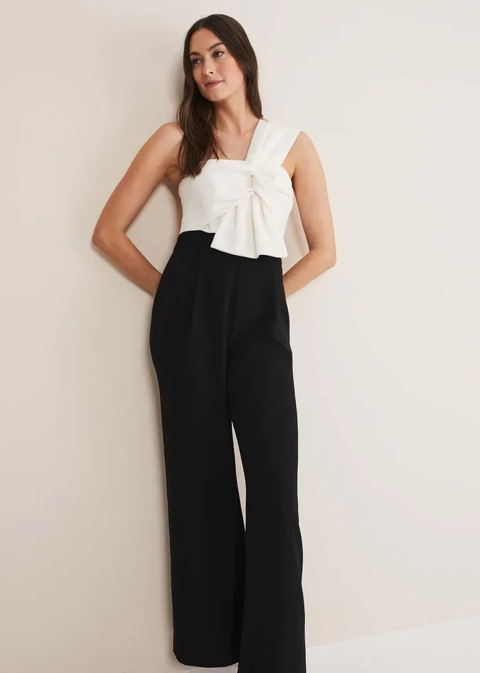 Women Phase Eight Jumpsuits Amethyst Bandeau Jumpsuit Oysterblack