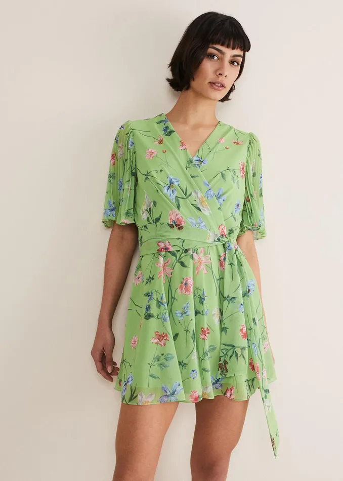 Women Phase Eight Jumpsuits Astoria Floral Playsuit Greenmulti
