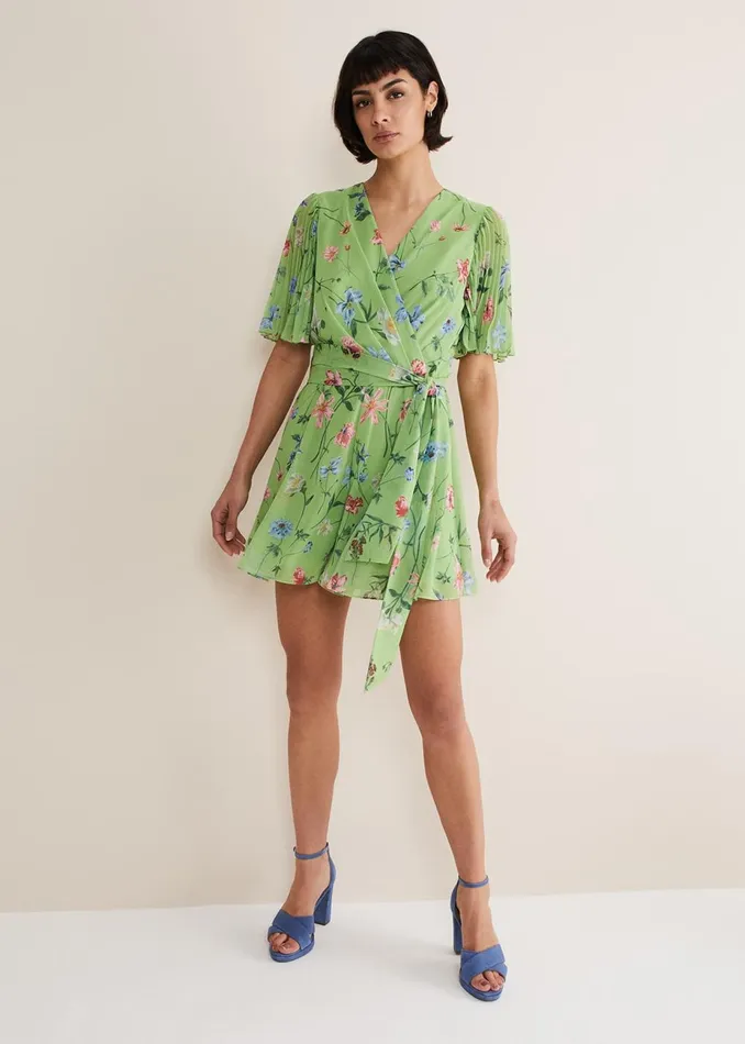 Women Phase Eight Jumpsuits Astoria Floral Playsuit Greenmulti