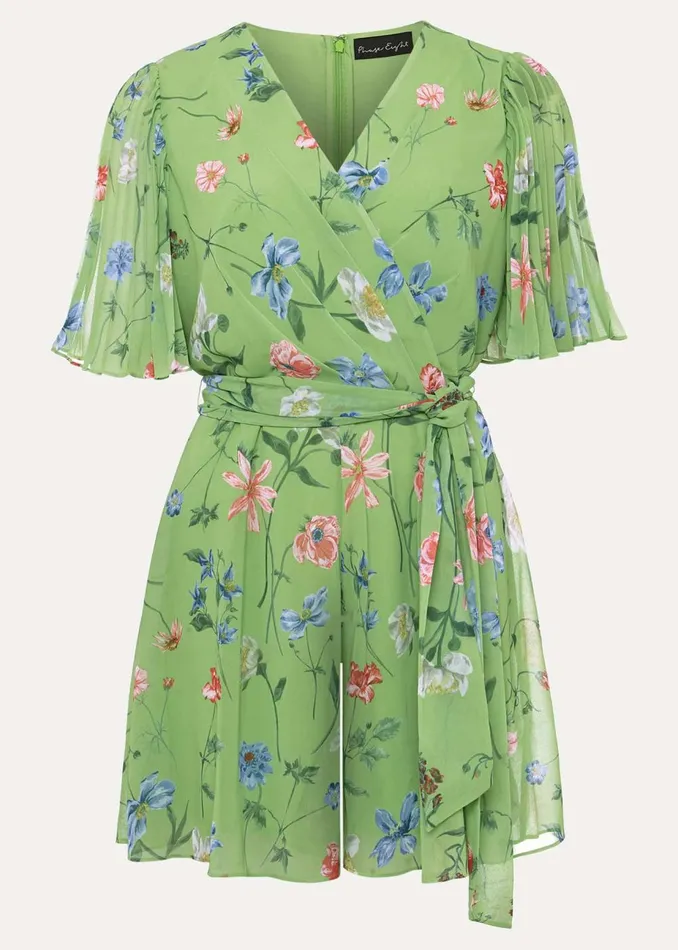 Women Phase Eight Jumpsuits Astoria Floral Playsuit Greenmulti