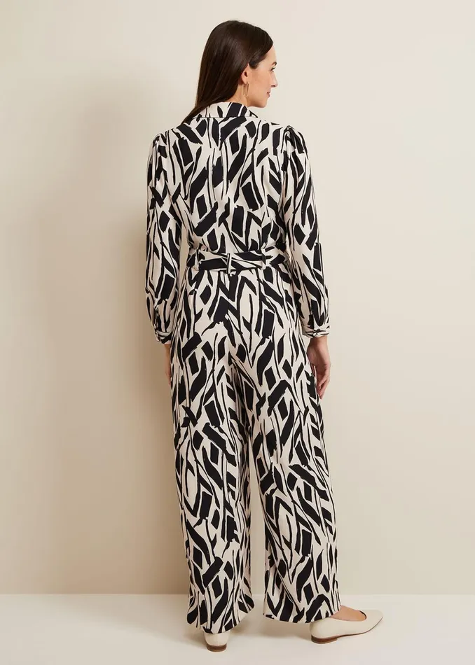 Women Phase Eight Jumpsuits Constance Geo Jumpsuit Black