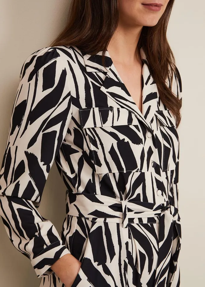 Women Phase Eight Jumpsuits Constance Geo Jumpsuit Black
