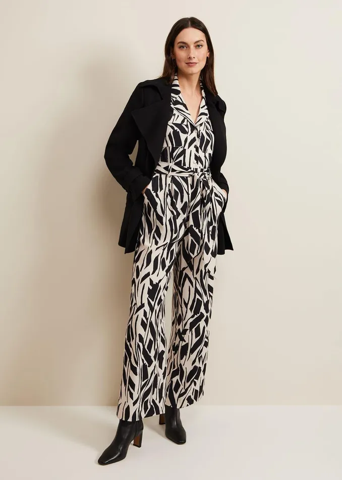 Women Phase Eight Jumpsuits Constance Geo Jumpsuit Black