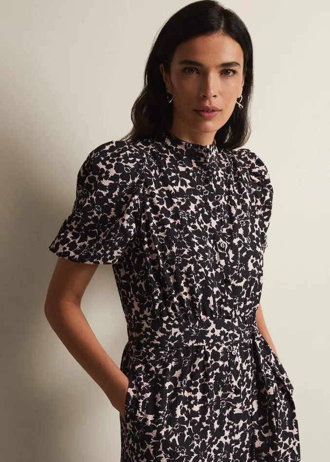 Women Phase Eight Jumpsuits Dorothea Floral Jumpsuit Blackmulti