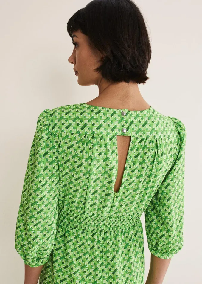 Women Phase Eight Jumpsuits Lacey Geo Wide Leg Jumpsuit Green