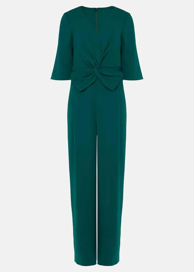 Women Phase Eight Jumpsuits Layla Bow Jumpsuit Emerald