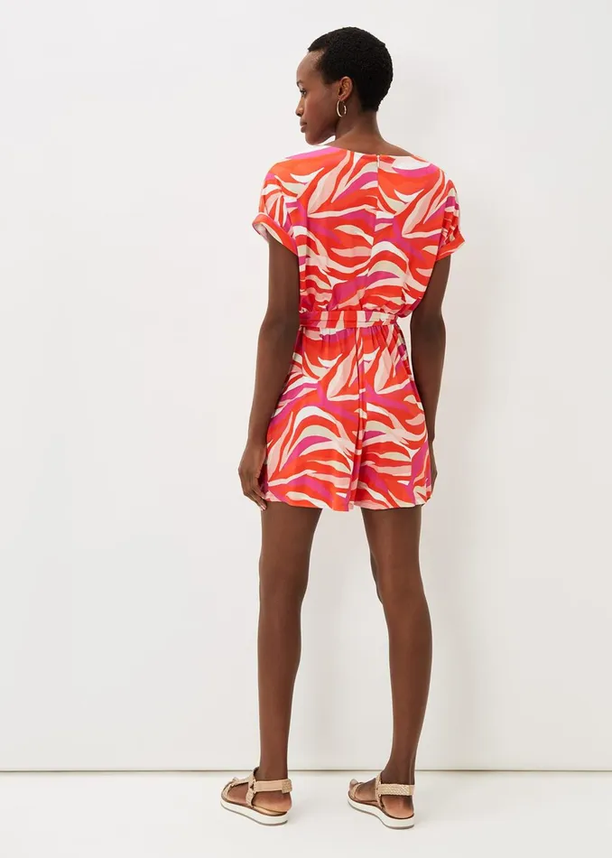 Women Phase Eight Jumpsuits Meryl Jersey Wave Print Playsuit Multicoloured