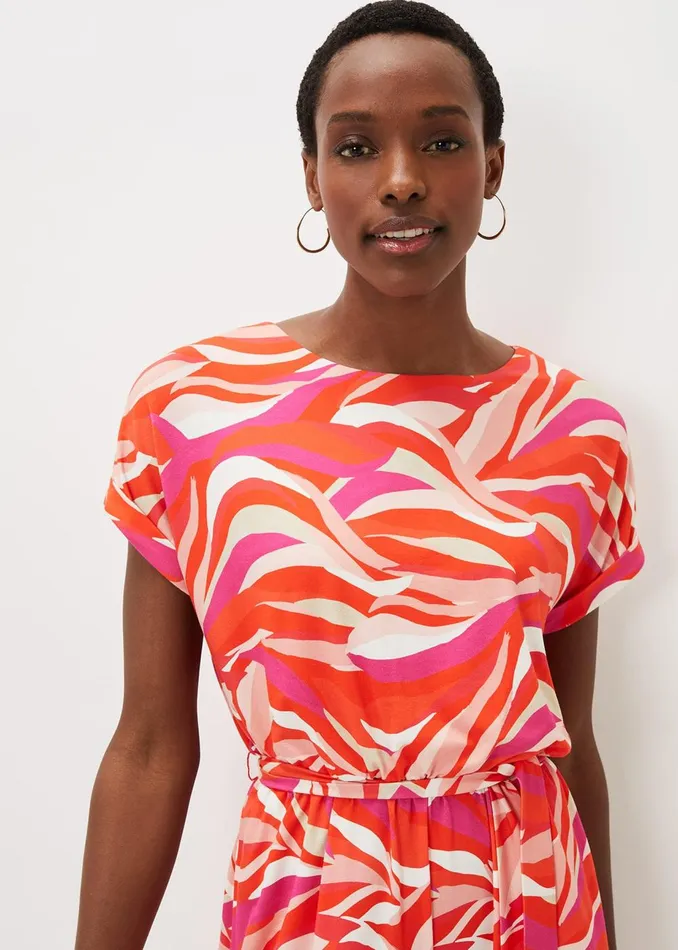 Women Phase Eight Jumpsuits Meryl Jersey Wave Print Playsuit Multicoloured
