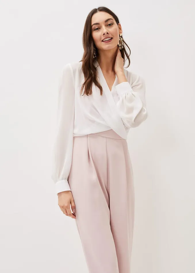 Women Phase Eight Jumpsuits Mindy Wide Leg Jumpsuit Ivoryantique Rose