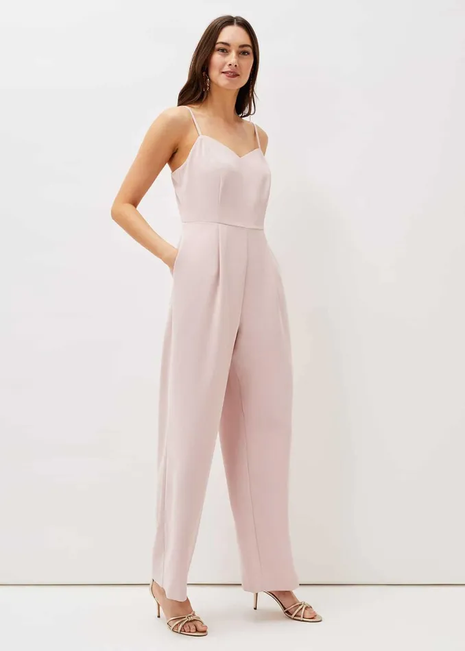 Women Phase Eight Jumpsuits Mindy Wide Leg Jumpsuit Ivoryantique Rose