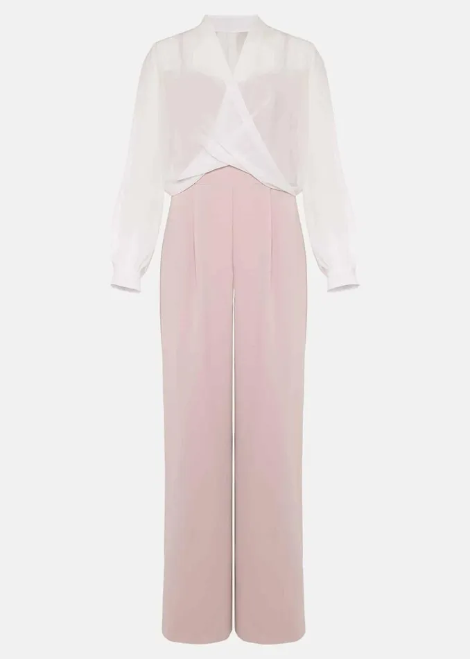 Women Phase Eight Jumpsuits Mindy Wide Leg Jumpsuit Ivoryantique Rose