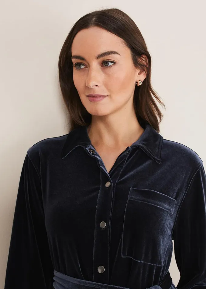 Women Phase Eight Jumpsuits Nala Velvet Jumpsuit Charcoal
