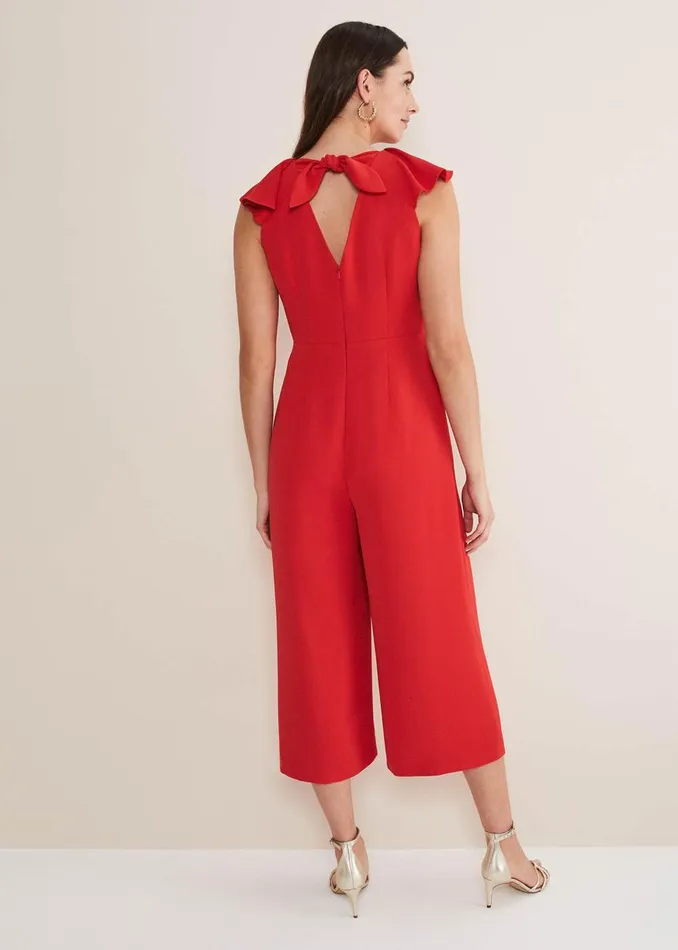 Women Phase Eight Jumpsuits Nicky Ruffle Jumpsuit Fire