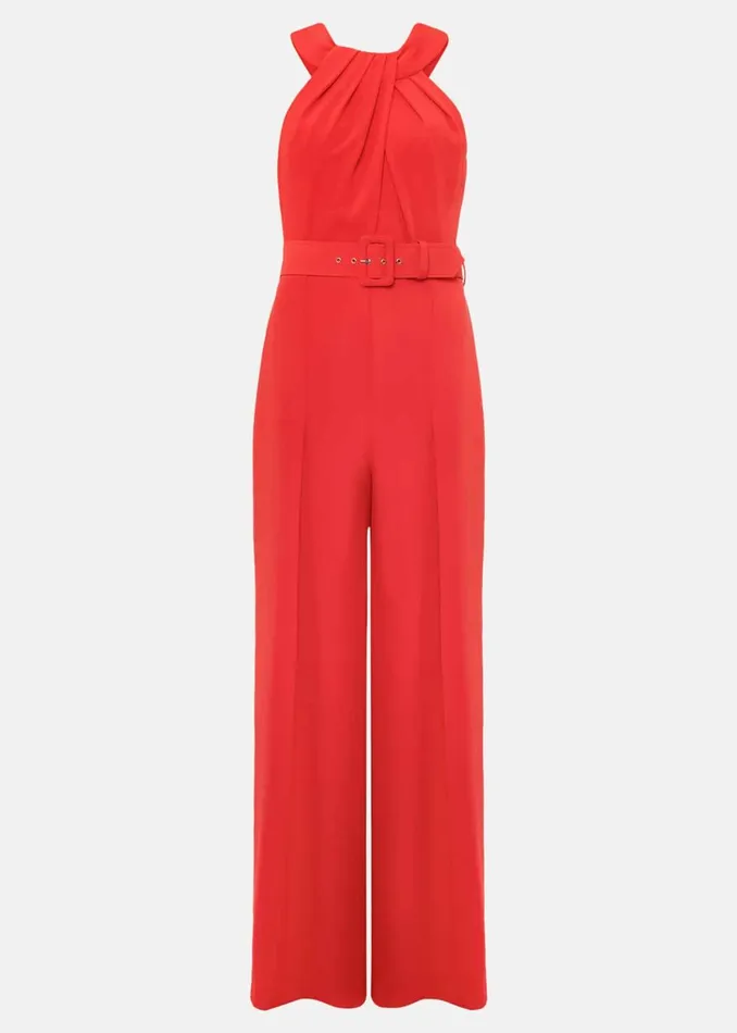 Women Phase Eight Jumpsuits Orla Twist Neck Jumpsuit Fire