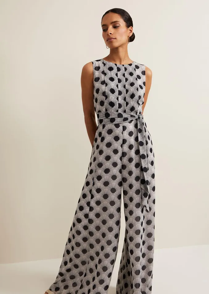 Women Phase Eight Jumpsuits Petite Janine Print Jumpsuit Multicoloured