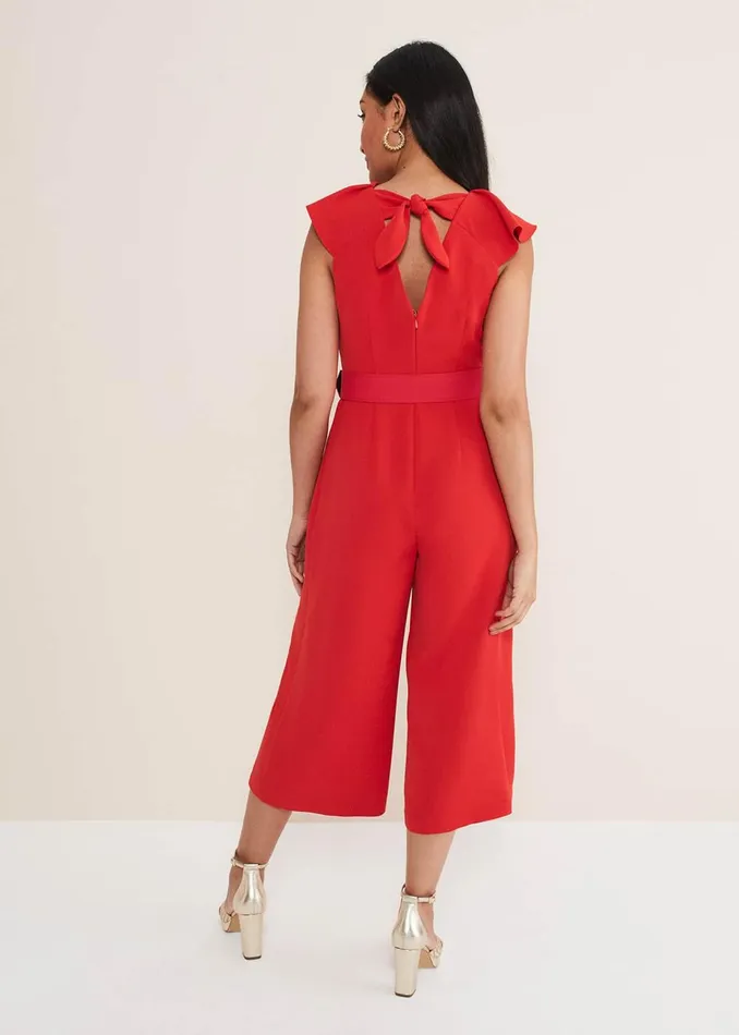 Women Phase Eight Jumpsuits Petite Nicky Ruffle Jumpsuit Fire