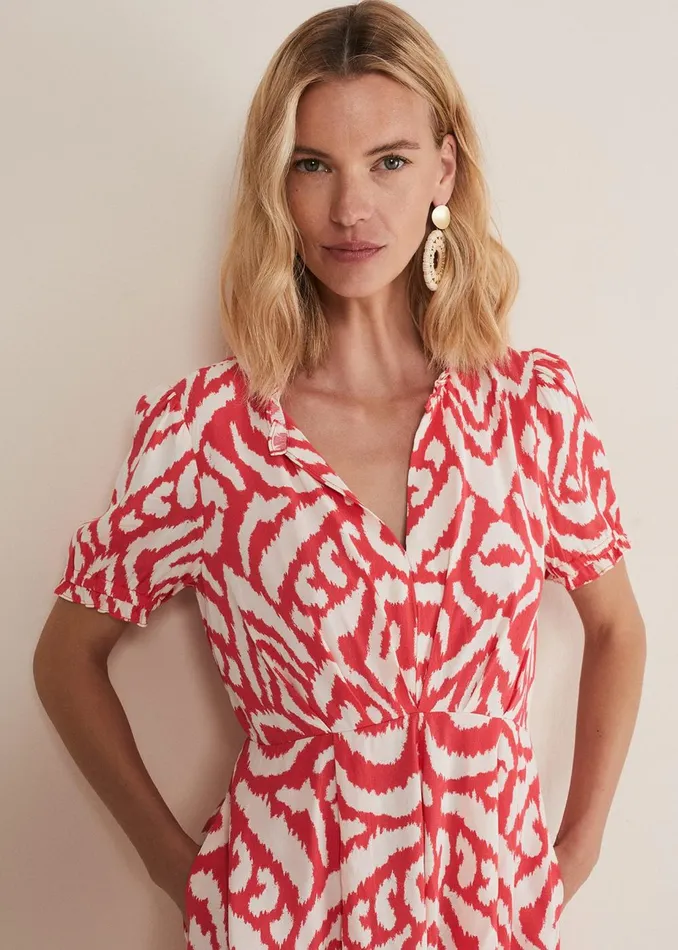 Women Phase Eight Jumpsuits Rolanda Printed Playsuit Coralcream
