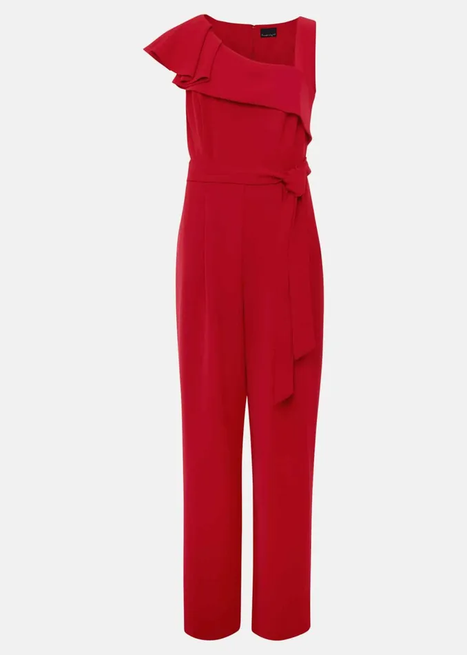 Women Phase Eight Jumpsuits Zelda Belted Jumpsuit Oxblood