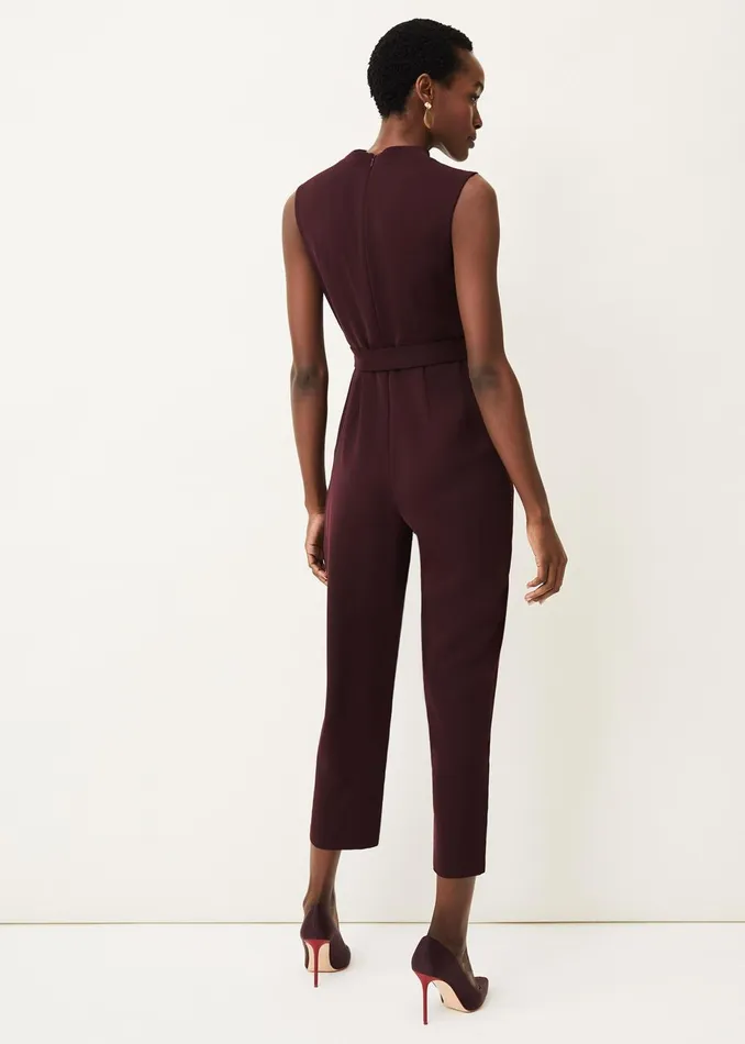 Women Phase Eight Jumpsuits Zinnia Cowl Neck Jumpsuit Wine
