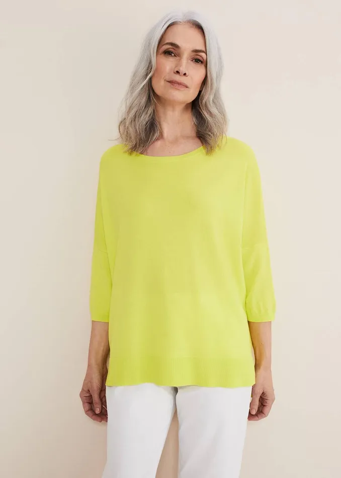 Women Phase Eight Knitwear Adriana Stepped Hem Knit Lime