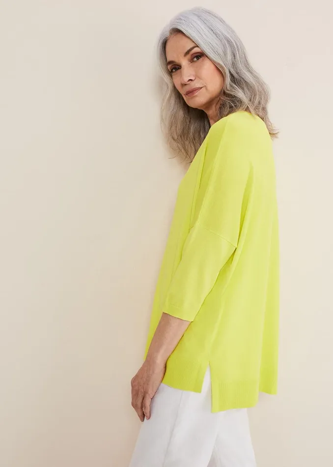 Women Phase Eight Knitwear Adriana Stepped Hem Knit Lime
