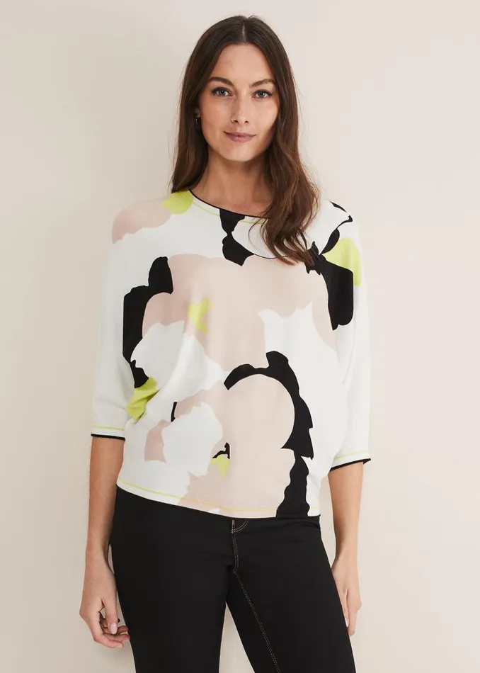 Women Phase Eight Knitwear Aletta Floral Knitted Jumper Multicoloured