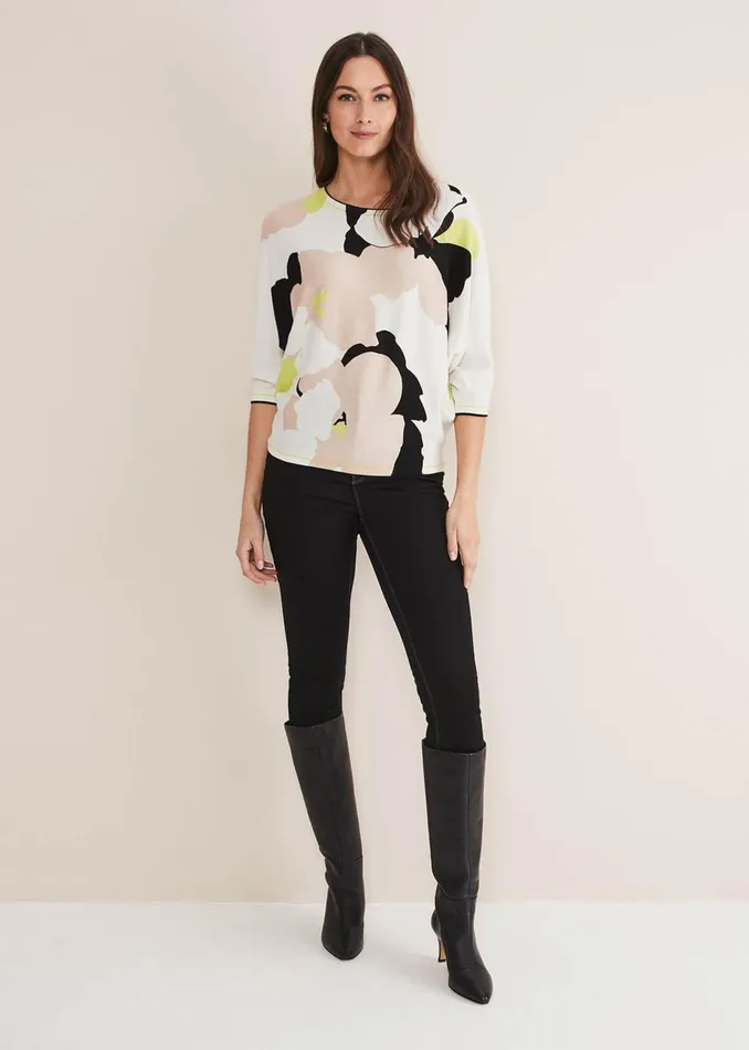 Women Phase Eight Knitwear Aletta Floral Knitted Jumper Multicoloured