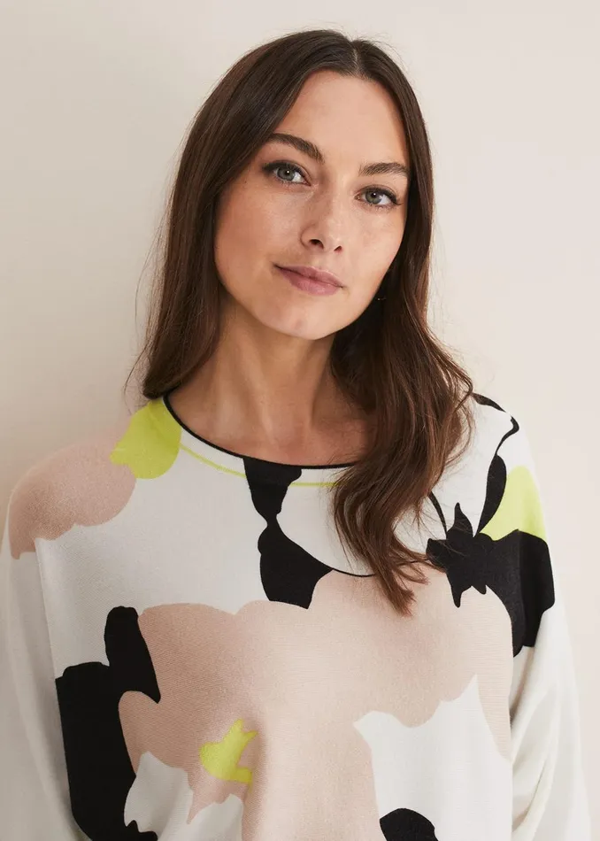 Women Phase Eight Knitwear Aletta Floral Knitted Jumper Multicoloured