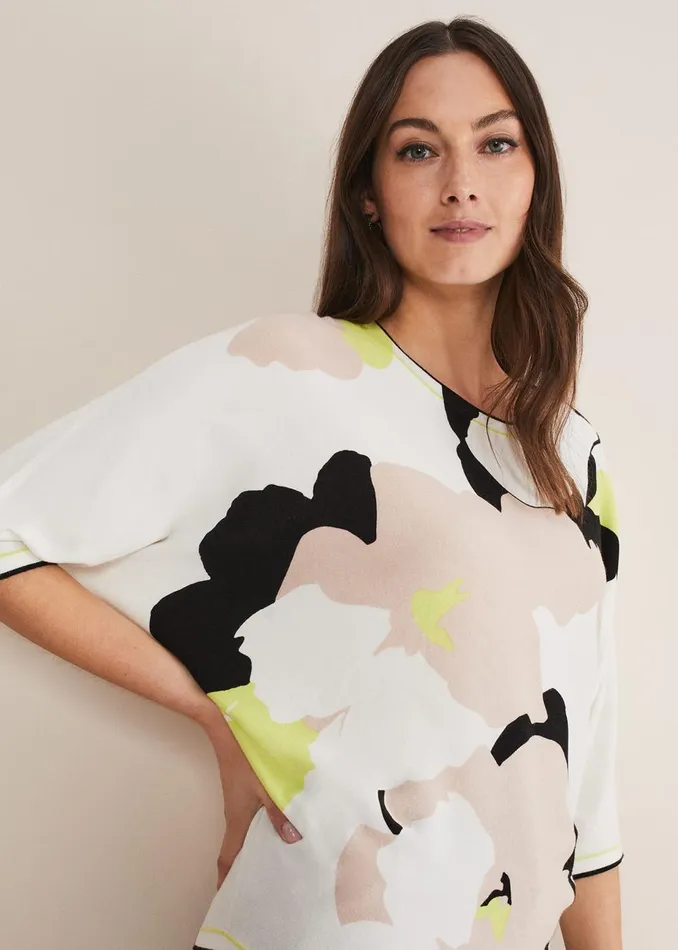 Women Phase Eight Knitwear Aletta Floral Knitted Jumper Multicoloured
