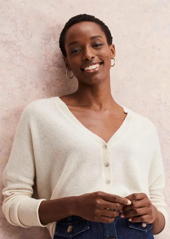 Women Phase Eight Knitwear Arabella Cashmere Cardigan Buttermilk