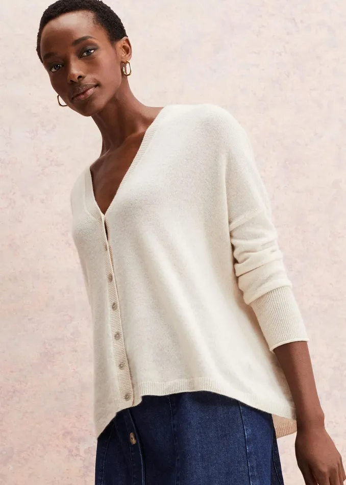 Women Phase Eight Knitwear Arabella Cashmere Cardigan Buttermilk