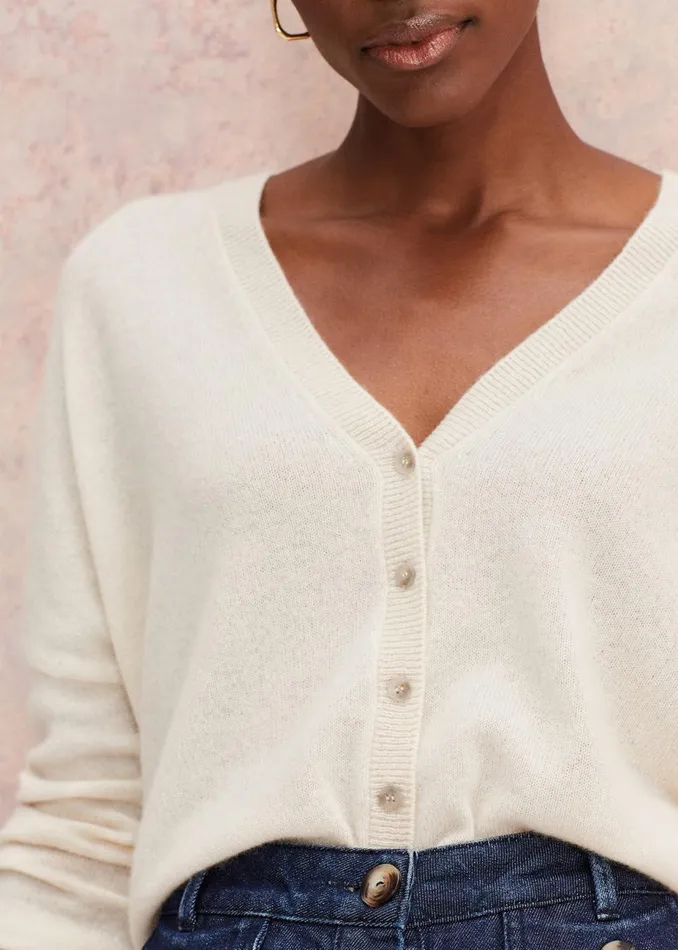 Women Phase Eight Knitwear Arabella Cashmere Cardigan Buttermilk