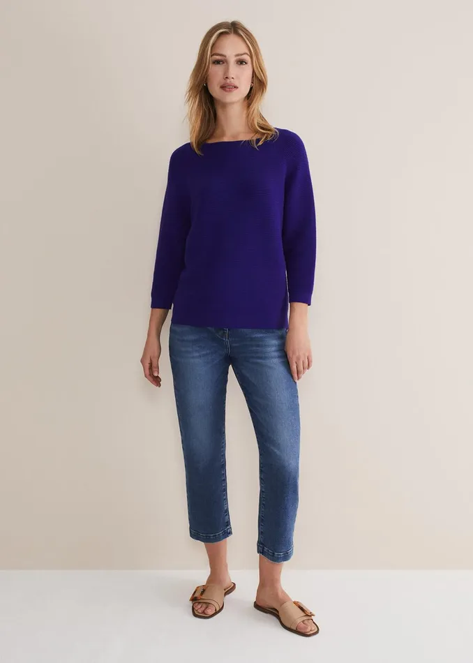 Women Phase Eight Knitwear Ariah Ribbed Jumper Purple