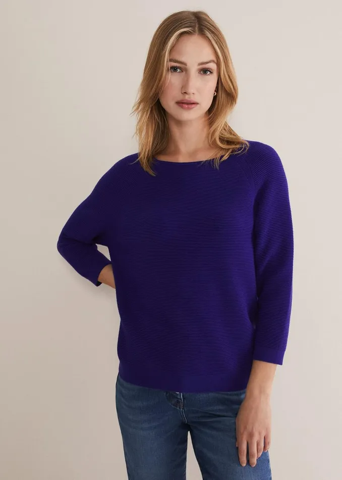 Women Phase Eight Knitwear Ariah Ribbed Jumper Purple