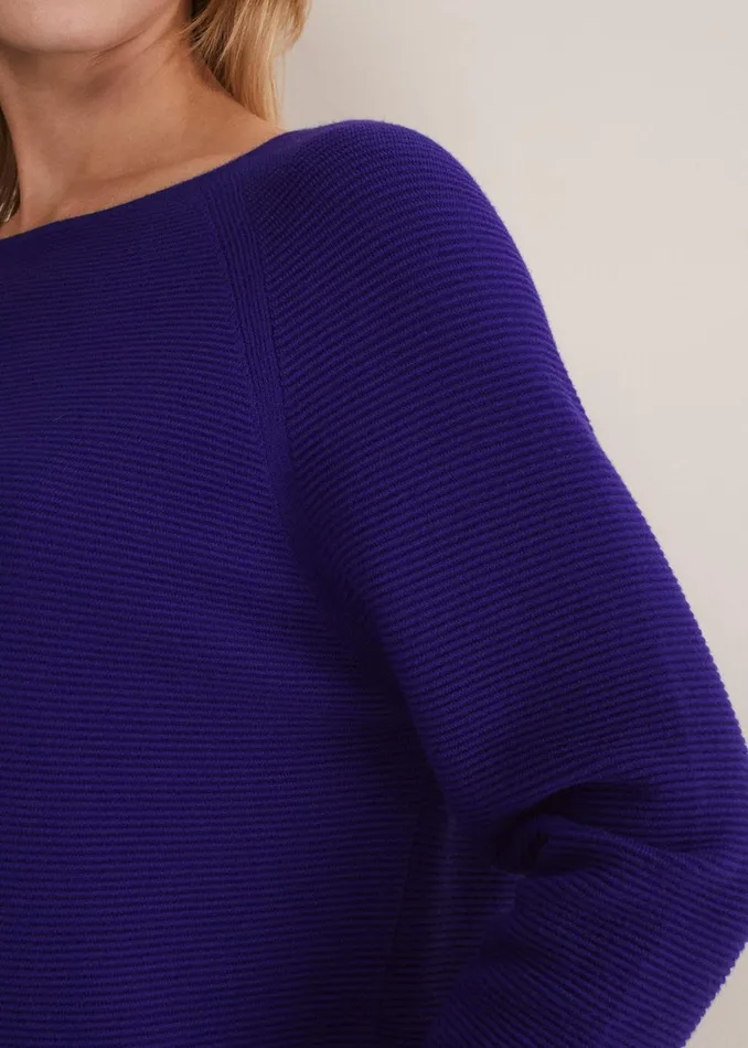 Women Phase Eight Knitwear Ariah Ribbed Jumper Purple