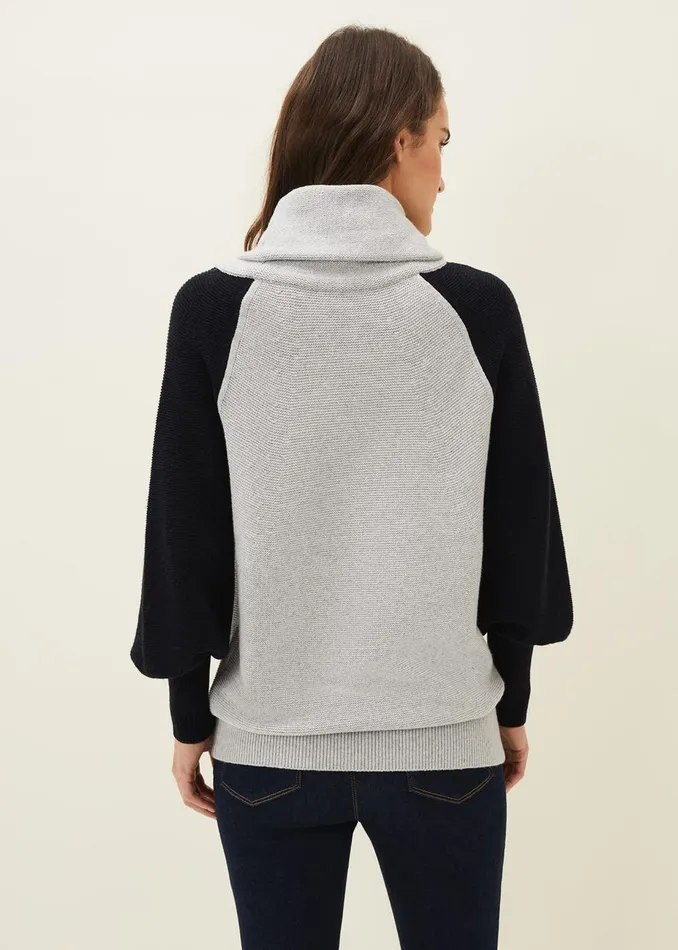 Women Phase Eight Knitwear Audra Colourblock Knit Jumper Greenpink