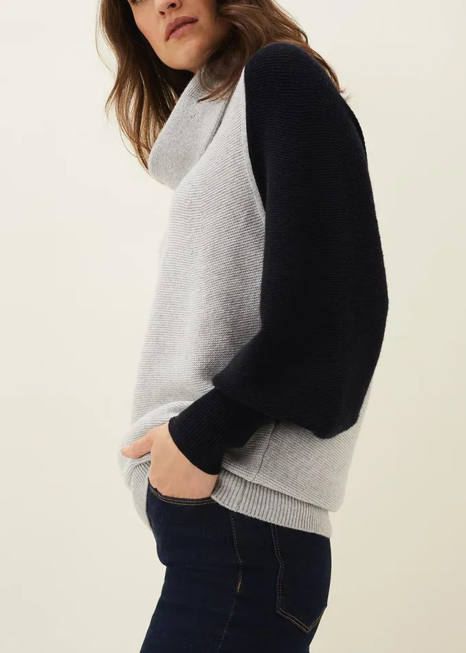 Women Phase Eight Knitwear Audra Colourblock Knit Jumper Greenpink