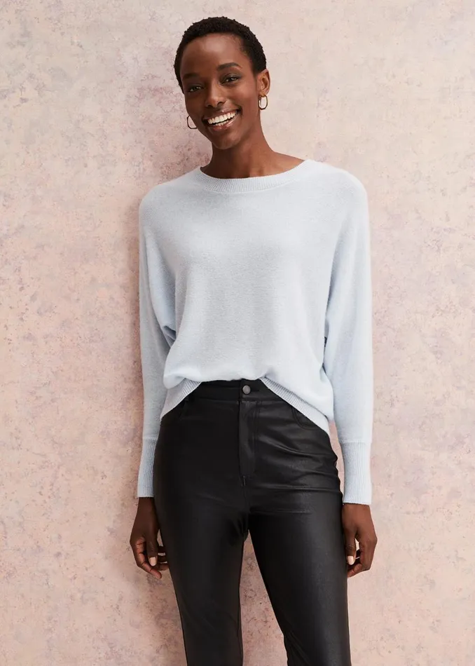 Women Phase Eight Knitwear Beatrice Cashmere Jumper Soft Blue