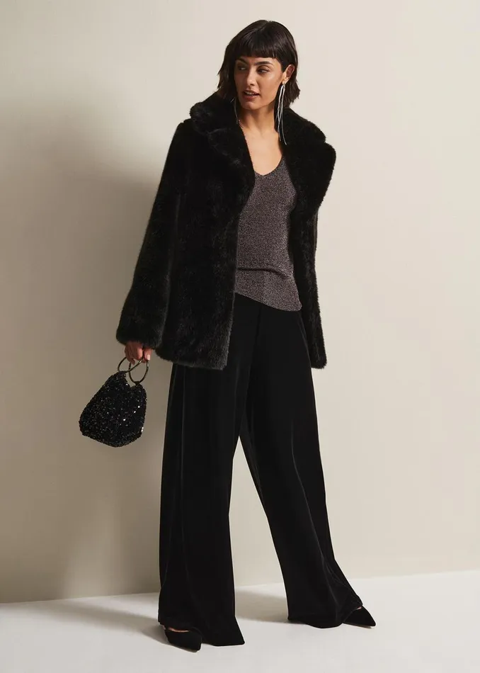 Women Phase Eight Knitwear Cassia Metallic Knitted Vest Gunmetal