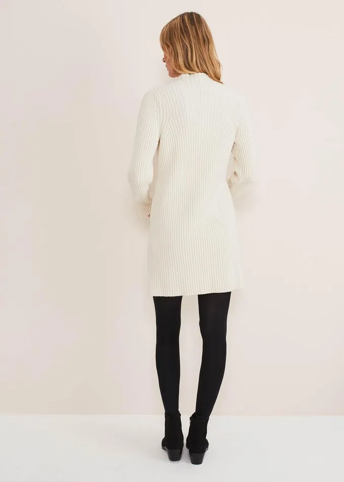 Women Phase Eight Knitwear Catherine Chunky Ribbed Knit Dress Oatmeal