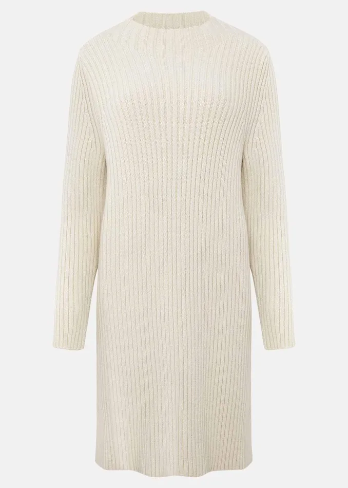 Women Phase Eight Knitwear Catherine Chunky Ribbed Knit Dress Oatmeal