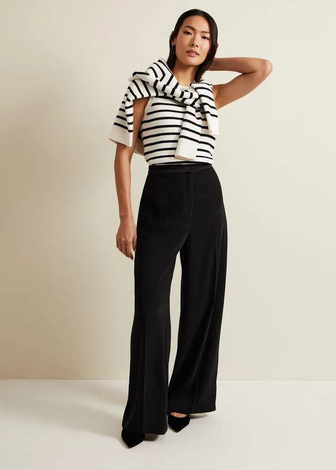Women Phase Eight Knitwear Chloe Stripe Vest Ivorynavy