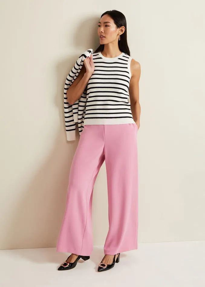 Women Phase Eight Knitwear Chloe Stripe Vest Ivorynavy