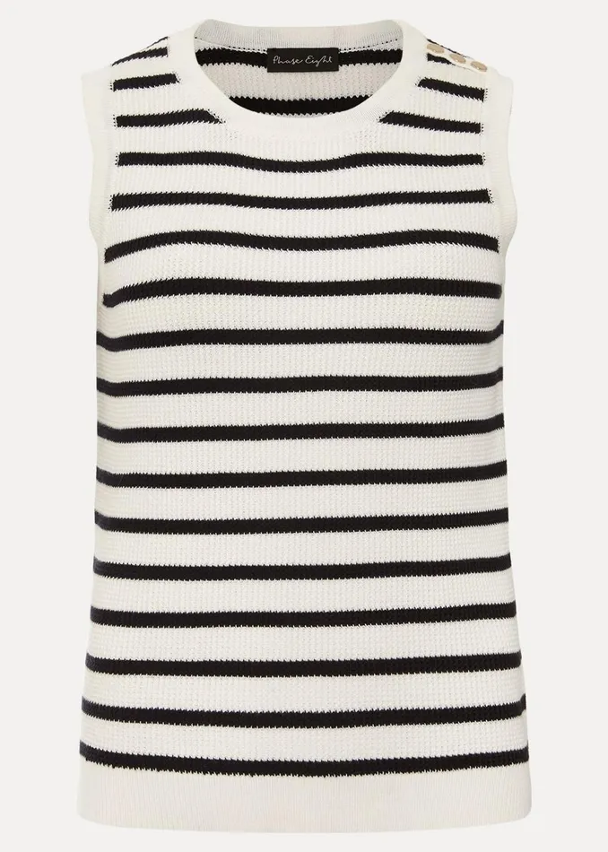 Women Phase Eight Knitwear Chloe Stripe Vest Ivorynavy