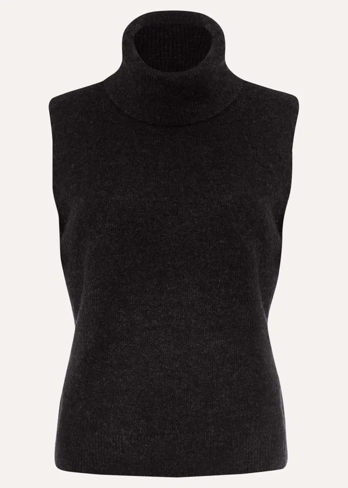 Women Phase Eight Knitwear Cindy Sleeveless Knit CoOrd Top Charcoal