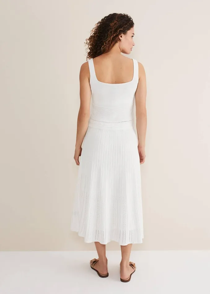 Women Phase Eight Knitwear Clara Knitted CoOrd Skirt White