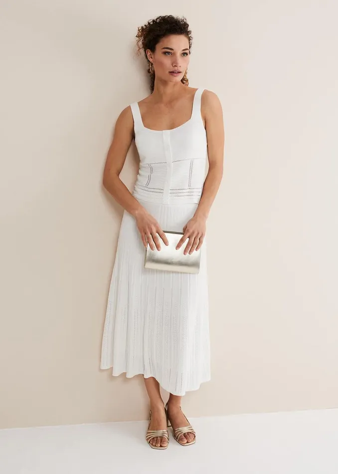 Women Phase Eight Knitwear Clara Knitted CoOrd Skirt White