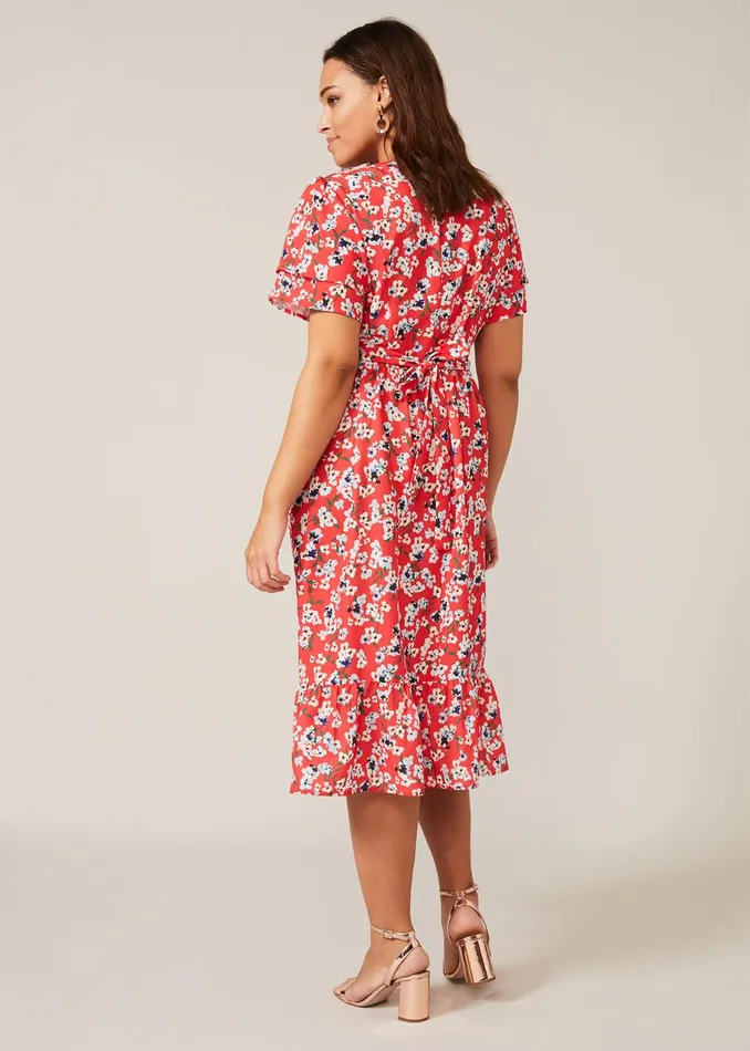 Women Phase Eight Knitwear Claudette Ditsy Floral Dress Red
